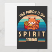 Rode panda is mijn geestdier feestdagenkaart (Voorkant / Achterkant)