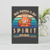 Rode panda is mijn geestdier feestdagenkaart (Staand voorkant)