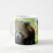 Rode panda is wakker! koffiemok (Voorkant links)