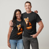 Rode Panda Kat Kruising Schattig Grappig Dier Meme T-shirt (Unisex)