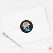 Rode Panda Kawaii Rode Panda Dolfijn Rode Panda Ronde Sticker (Envelop)