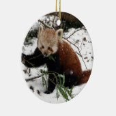 Rode panda keramisch ornament (Rechts)