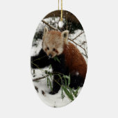 Rode panda keramisch ornament (Rechts)