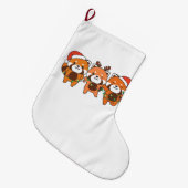 Rode panda-kerstdieren koken rode pandas grote kerstsok (Voorkant (Hangend))