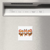 Rode panda-kerstdieren koken rode pandas Magnet (Insitu (Vaatwasser))