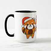 Rode panda-kerstdieren koken rode pandas mok (Links)
