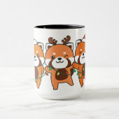 Rode panda-kerstdieren koken rode pandas mok (Midden)