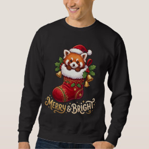 Rode Panda Kerstensok Merry & Bright Trui