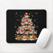 Rode Panda Kerstverlichting Boom Kerstman Rode Pan Muismat (Met muis)
