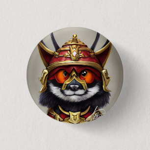 rode panda - knoop ronde button 3,2 cm