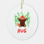 Rode panda: KNUFFEL Keramisch Ornament (Links)