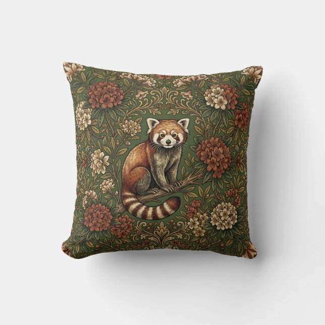 Rode Panda Kussenhoes Throw Decor Kussen (Voorkant)