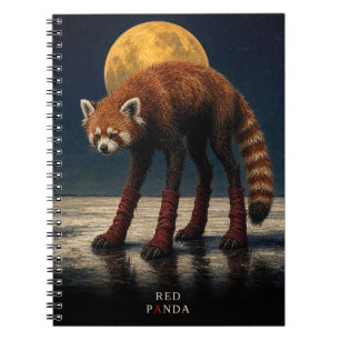 Rode Panda Lange Sokken gotische Surrealist Notitieboek