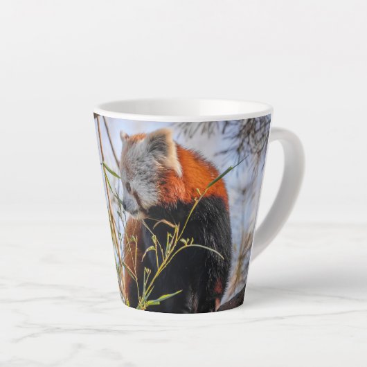 Rode panda latte mok (Rechterhoek)