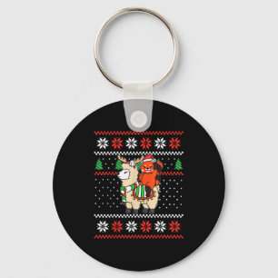 Rode Panda Lelijke Kerst Trui Rendier Llama Ri Sleutelhanger