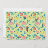 Rode Panda Lichtgroen 1e verjaardag Uitnodiging (Achterkant)