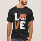 Rode Panda Liefde Dier Rode Panda T-shirt (Voorkant)