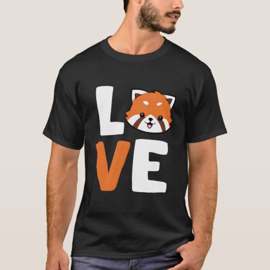 Rode Panda Liefde Dier Rode Panda T-shirt (Voorkant)