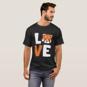 Rode Panda Liefde Dier Rode Panda T-shirt (Voorkant volledig)