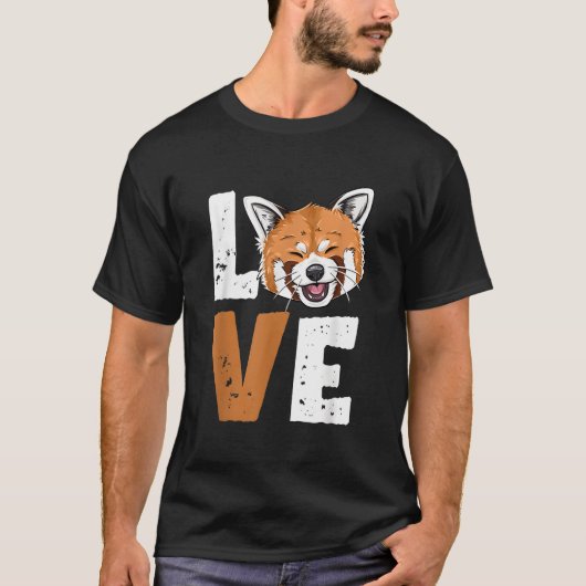 Rode Panda Liefde Rode Panda T-shirt (Voorkant)