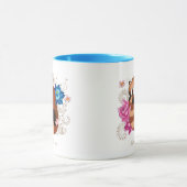 Rode Panda Lotus Bloem Henna Mok (Midden)