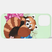 Rode Panda Lotus Bloemen Henna Case-Mate iPhone Case (Achterkant (horizontaal))