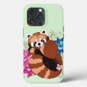 Rode Panda Lotus Bloemen Henna Case-Mate iPhone Case (Achterkant)