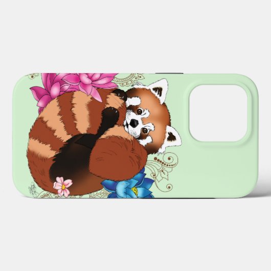 Rode Panda Lotus Bloemen Henna Case-Mate iPhone Case (Achterkant (horizontaal))