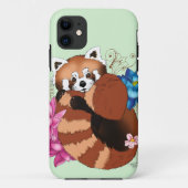 Rode Panda Lotus Bloemen Henna Case-Mate iPhone Case (Achterkant)