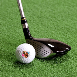 Rode Panda Lotus Bloemen Henna Golfballen