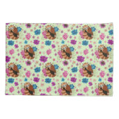 Rode Panda Lotus Bloemen Henna Kussensloop (Achterkant)