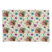 Rode Panda Lotus Bloemen Henna Kussensloop (Voorkant)
