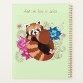 Rode Panda Lotus Bloemen Henna Planner (Achterkant)