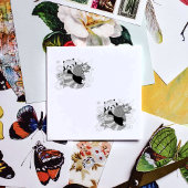 Rode Panda Lotus Bloemen Henna Rubberstempel