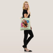 Rode Panda Lotus Bloemen Henna Tote Bag (Op model)