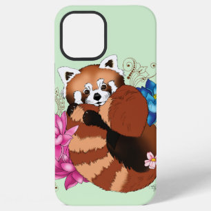 Rode Panda Lotusbloemen Henna iPhone 12 Pro Max Hoesje