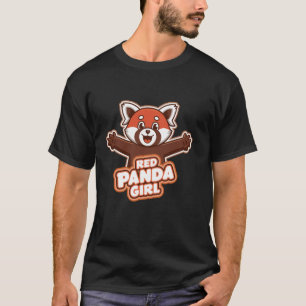 Rode Panda Meisje Kinderkleding Jeugd Kinderen Mei T-shirt