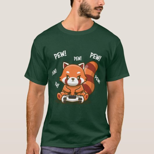 Rode Panda meisje T-shirt (Voorkant)