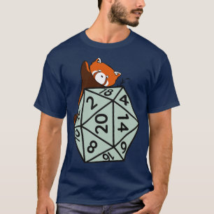 Rode Panda met D20 T-shirt