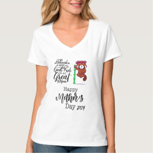 Rode panda moederdag 2024. t-shirt