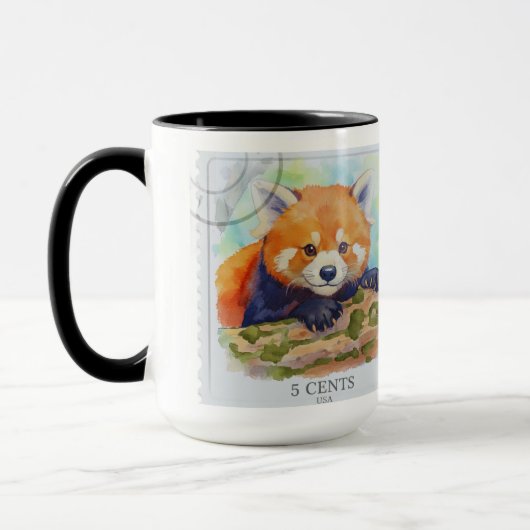 Rode panda mok (Links)
