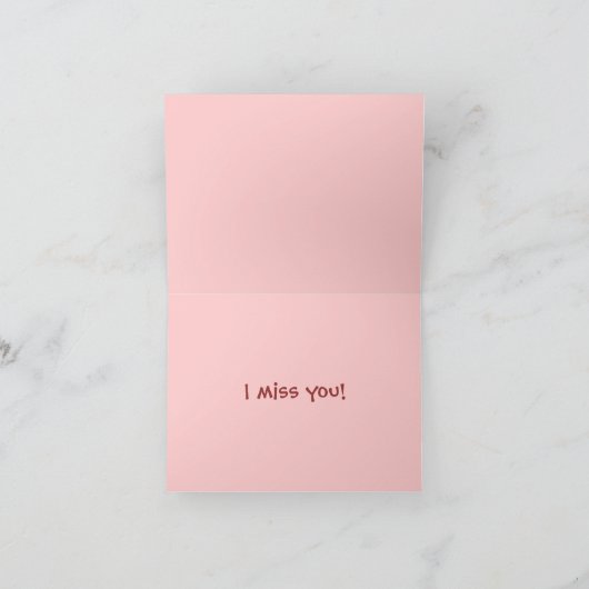 Rode Panda notecard: "Waar u? Ik mis u! " Kaart (Binnen)