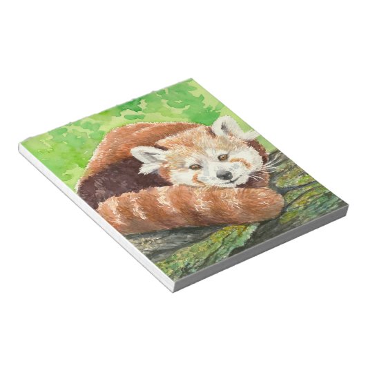 Rode panda notitieblok (Schuin)