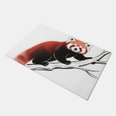 Rode panda op tak gezeten deurmat (Schuin)