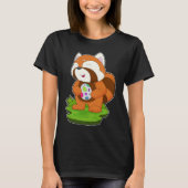 Rode Panda Paasei T-shirt (Voorkant)