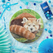 Rode panda papieren bordje (Feest)