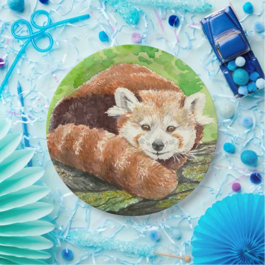 Rode panda papieren bordje (Feest)