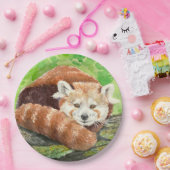 Rode panda papieren bordje (Feest)