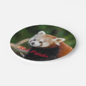 Rode panda papieren bordje (Gekanteld)