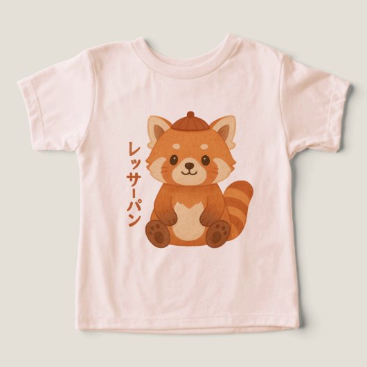 Rode Panda Peuter T-Shirt (Design voorkant)